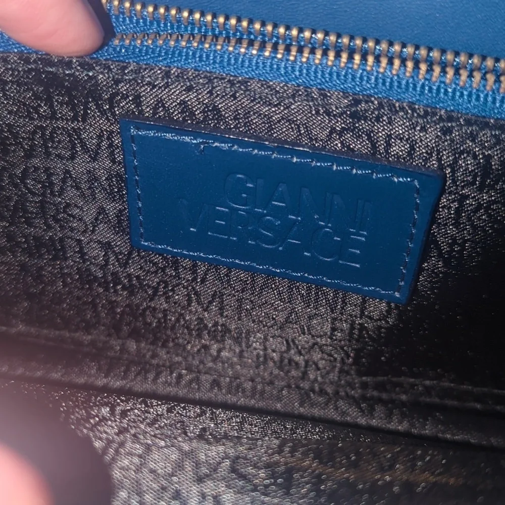 Versace Starburst Clutch Leather Gold Medusa .SALE PRICE.FINAL